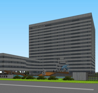 现代高层办公楼su模型