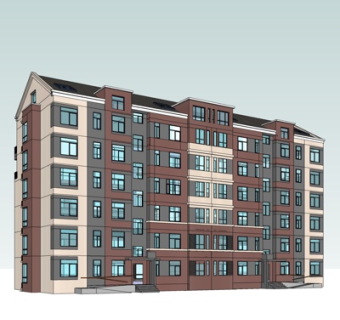 欧式公寓楼su模型