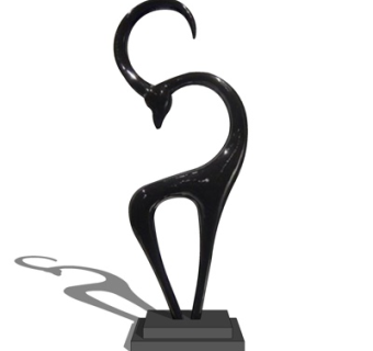 现代艺术摆件su模型