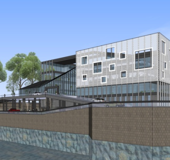 现代办公楼su模型