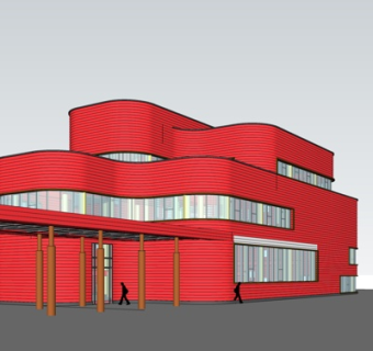 现代办公楼su模型