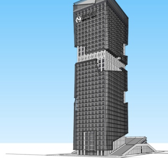 现代高层办公楼su模型
