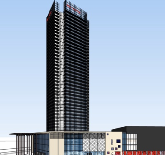 现代高层办公楼su模型