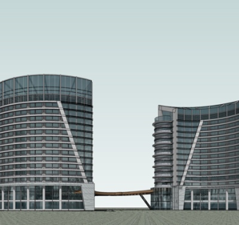 现代高层办公楼su模型