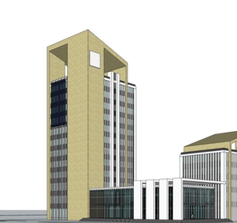 现代高层办公楼su模型