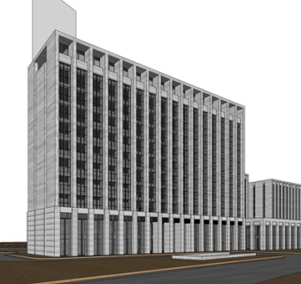 现代高层办公楼su模型