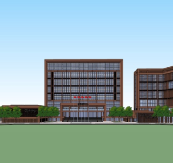 现代教学楼su模型