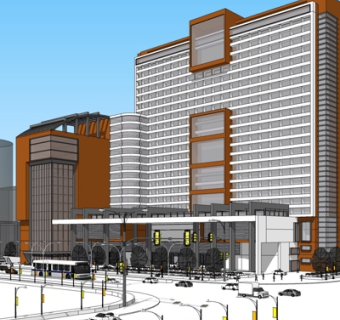 新中式酒店su模型