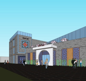 新中式沿街商业建筑su模型