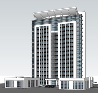 现代酒店su模型