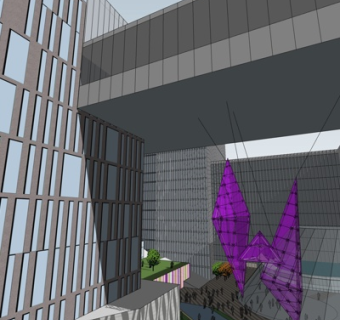 现代高层办公楼su模型