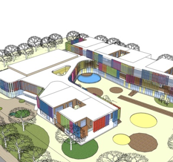 现代商业街su模型