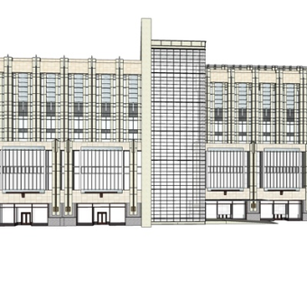 现代酒店su模型