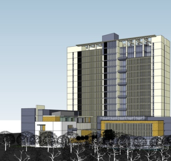 现代酒店su模型