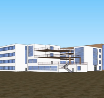 现代办公楼su模型