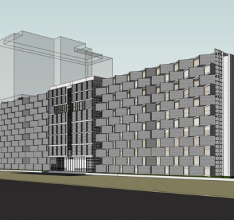 现代办公楼su模型