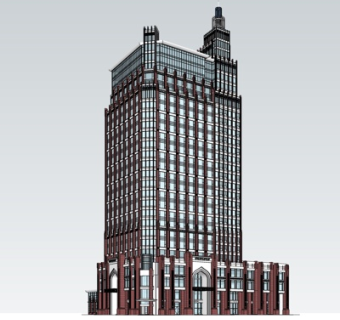 欧式酒店su模型