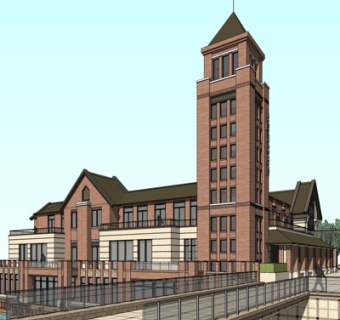 欧式酒店su模型