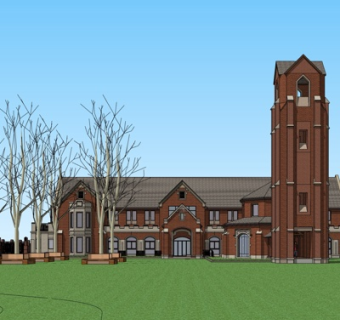 欧式商业会所su模型