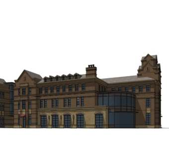 欧式沿街商业建筑su模型