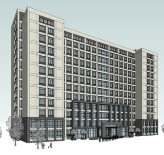 现代高层办公楼su模型