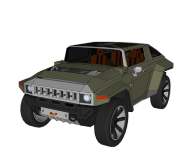 现代汽车su模型