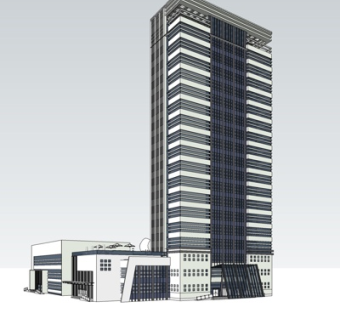 现代酒店su模型