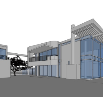 现代办公楼su模型