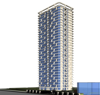 现代高层办公楼su模型