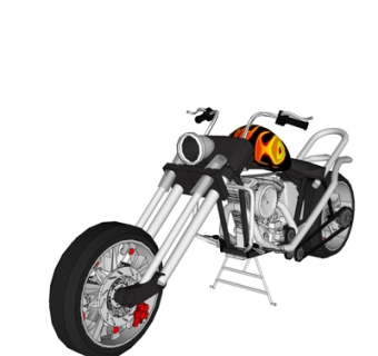 现代摩托车su模型