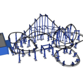 现代过山车su模型