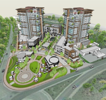 现代商业街su模型