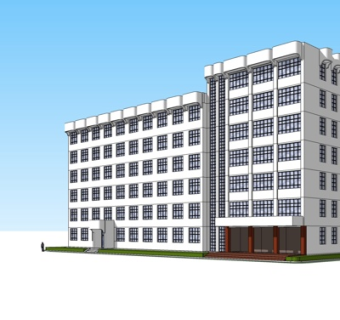 现代办公楼su模型