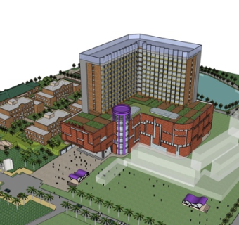 现代高层办公楼su模型