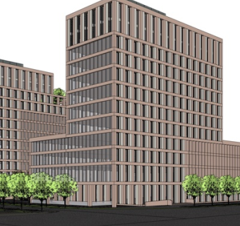 现代广高层办公楼su模型