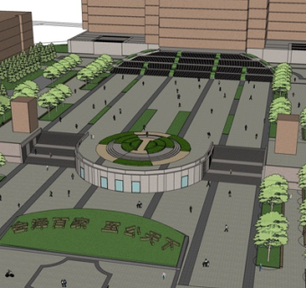 现代园林景观su模型