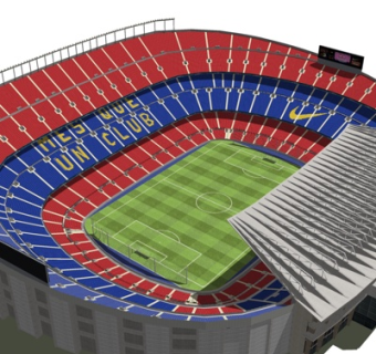 现代体育馆su模型