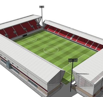 现代体育馆su模型