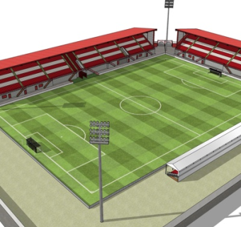 现代体育馆su模型