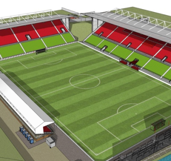 现代体育馆su模型