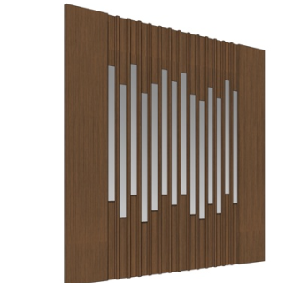 现代景观墙su模型