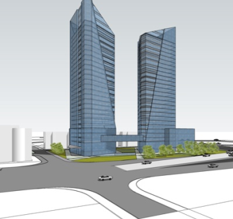 现代高层办公楼su模型