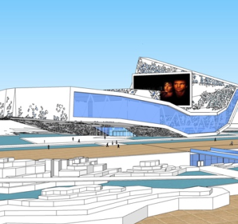 现代办公楼外观su模型