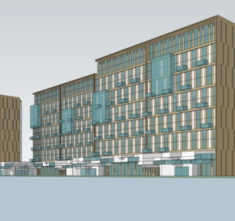 现代高层办公楼su模型