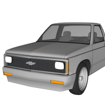 现代小汽车su模型