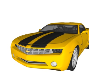 现代小汽车su模型