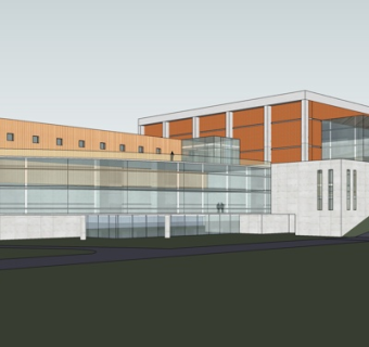 现代办公楼外观su模型