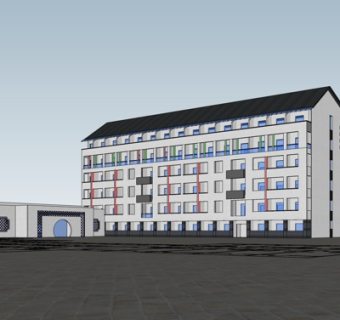 中式高层公寓su模型