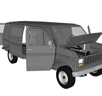 欧式小汽车su模型