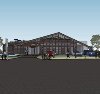 现代办公楼外观su模型